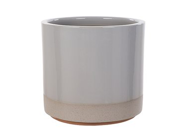 25cm Pastel Cylinder Pot Grey