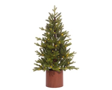 Artificial pre-lit tree 90cm with micro LEDs. Battery-operated