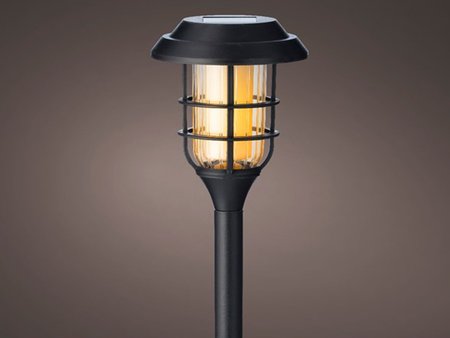 Solar stake light  fire flame effect